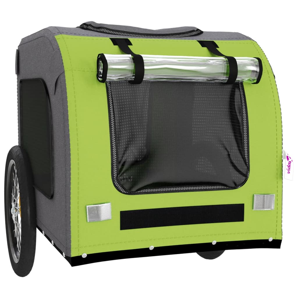 Hondenfietstrailer Oxford Stof En Ijzer En Grijs