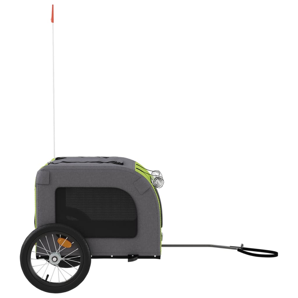 Hondenfietstrailer Oxford Stof En Ijzer En Grijs