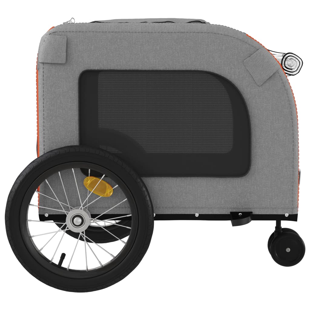 Hondenfietstrailer Oxford Stof En Ijzer En Grijs