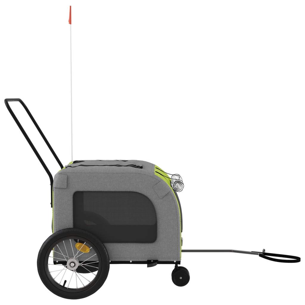 Hondenfietstrailer Oxford Stof En Ijzer En Grijs