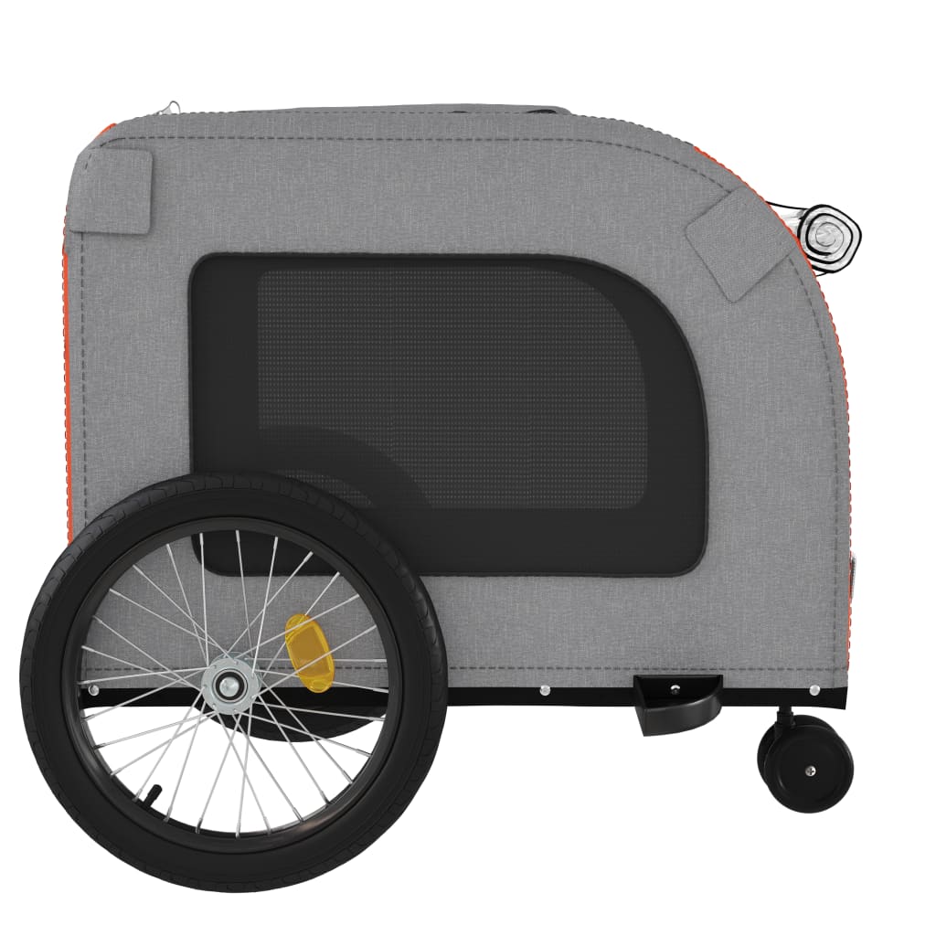 Hondenfietstrailer Oxford Stof En Ijzer En Grijs