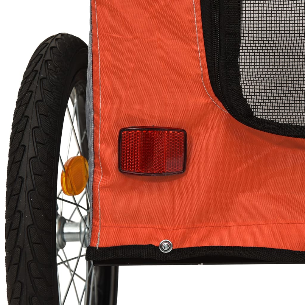Hondenfietstrailer Oxford Stof En Ijzer En Grijs