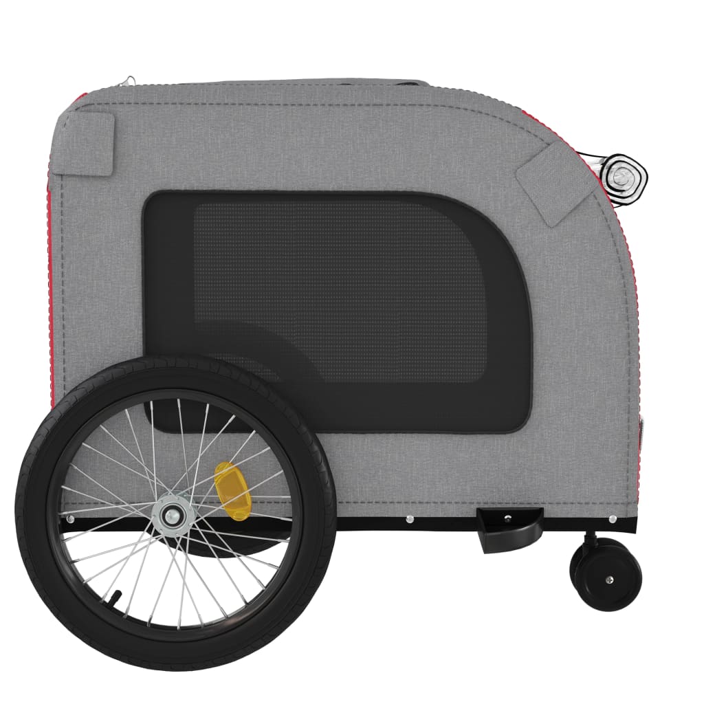 Hondenfietstrailer Oxford Stof En Ijzer En Grijs