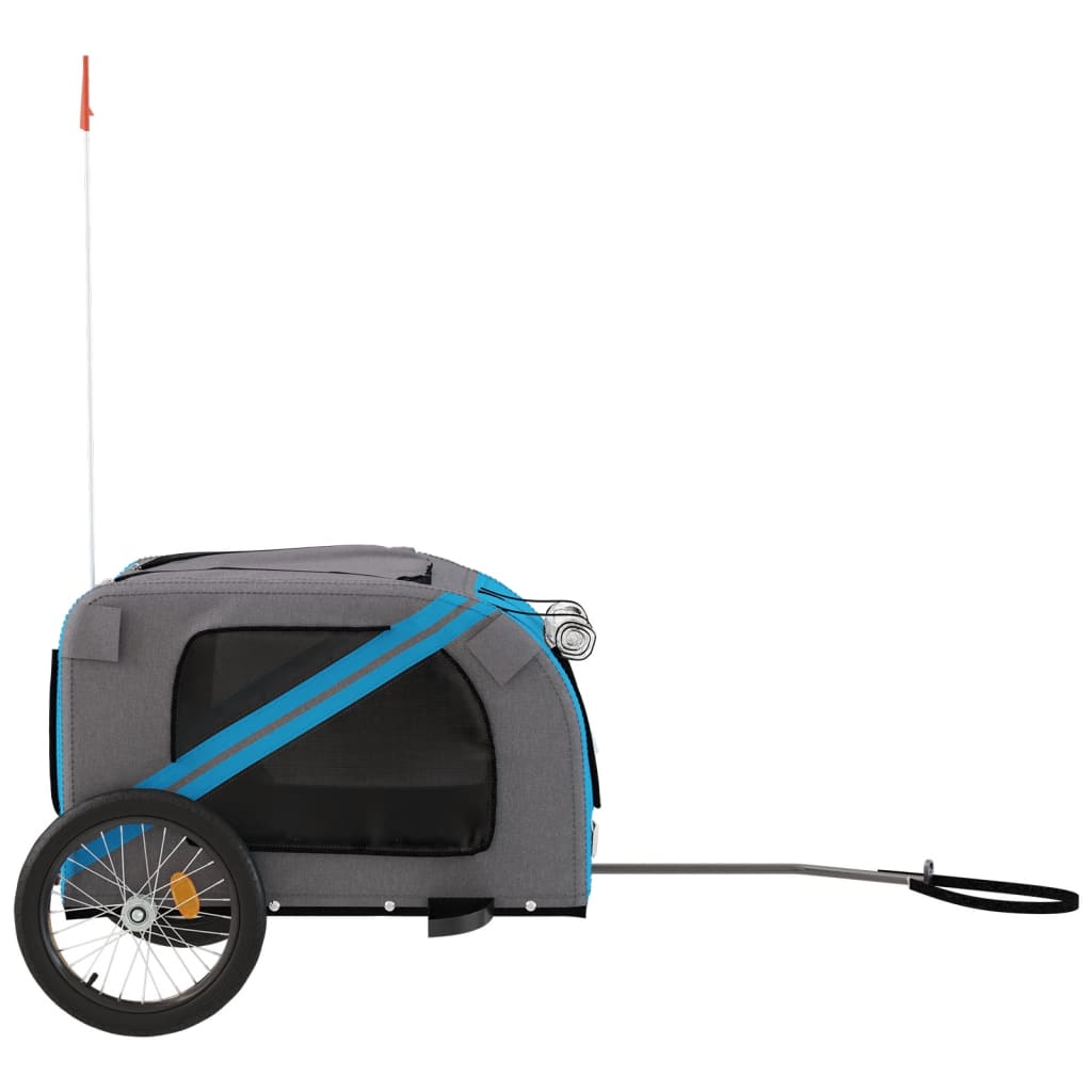 Hondenfietstrailer Oxford Stof En Ijzer En Grijs