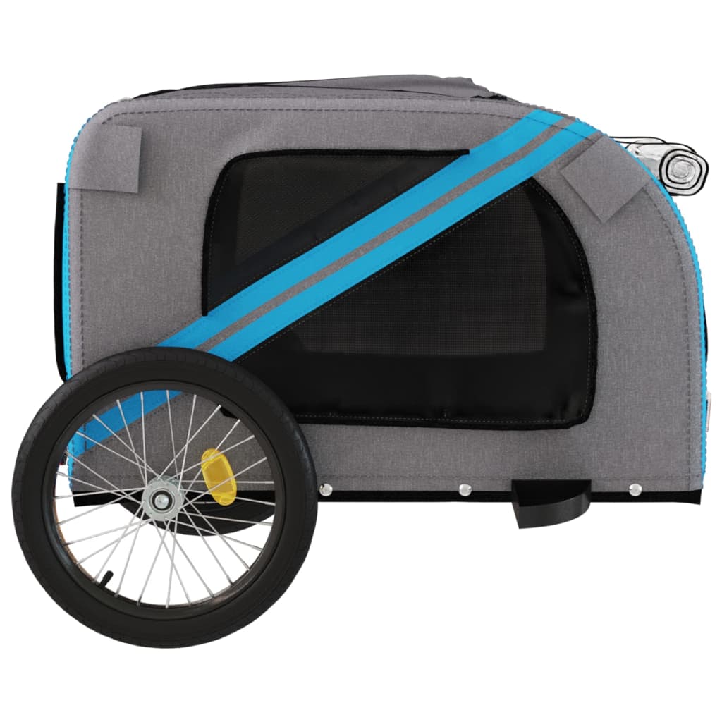 Hondenfietstrailer Oxford Stof En Ijzer En Grijs