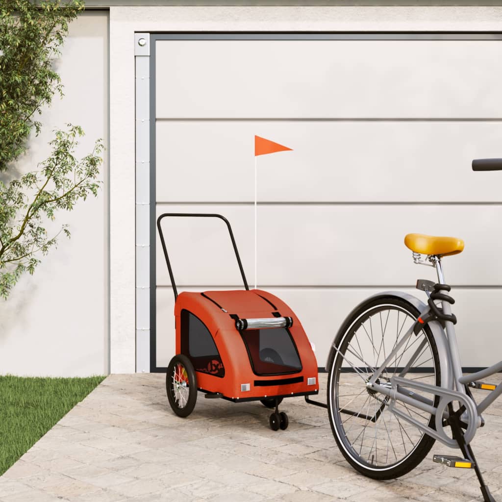 Hondenfietstrailer Oxford Stof En Ijzer
