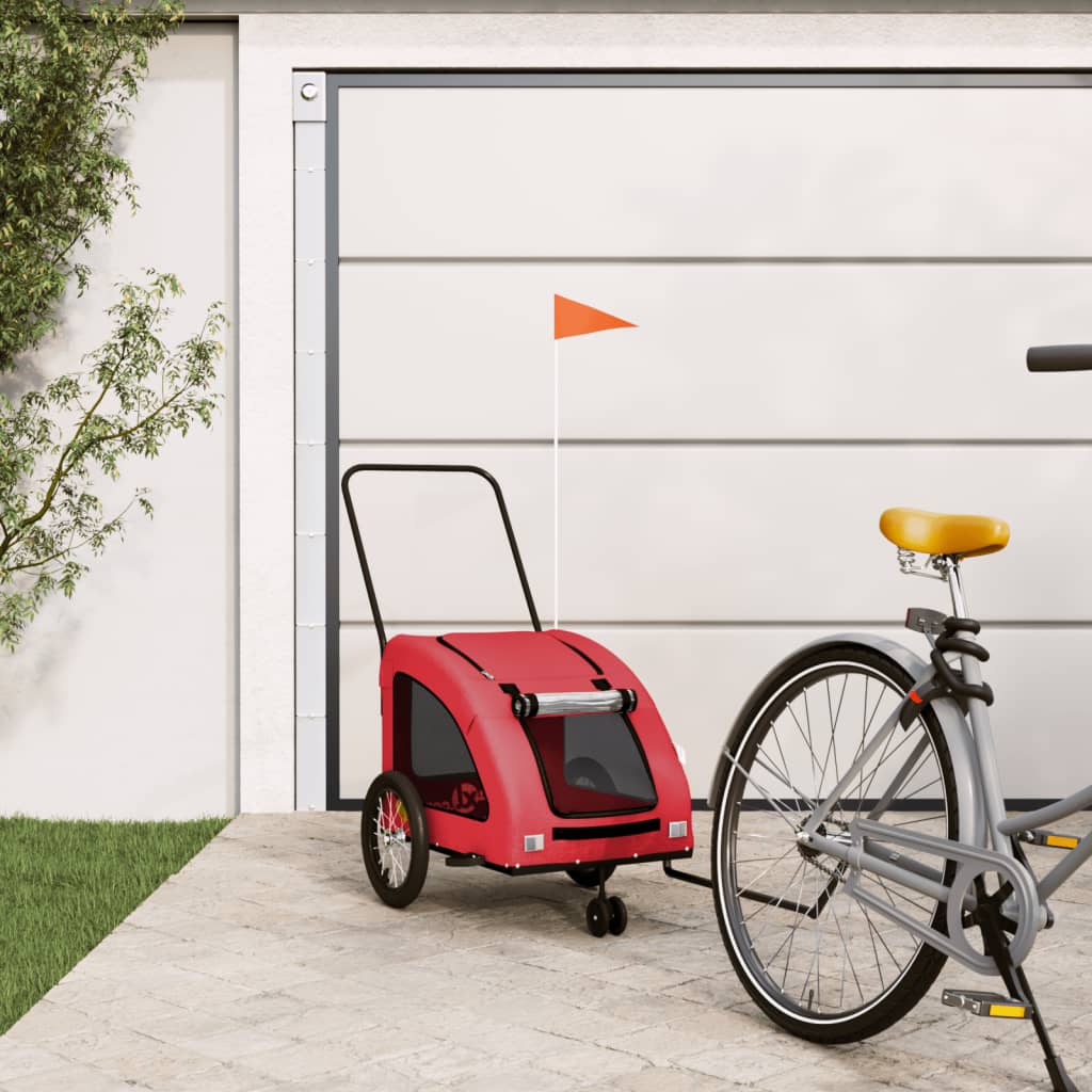 Hondenfietstrailer Oxford Stof En Ijzer