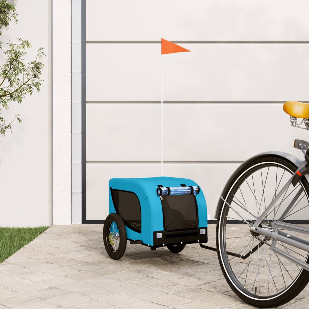 Hondenfietstrailer Oxford Stof En Ijzer En Zwart