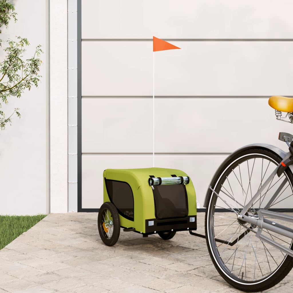 Hondenfietstrailer Oxford Stof En Ijzer En Zwart