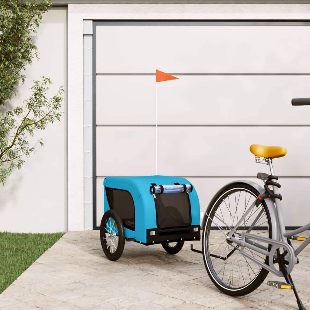 Hondenfietstrailer Oxford Stof En Ijzer En Zwart