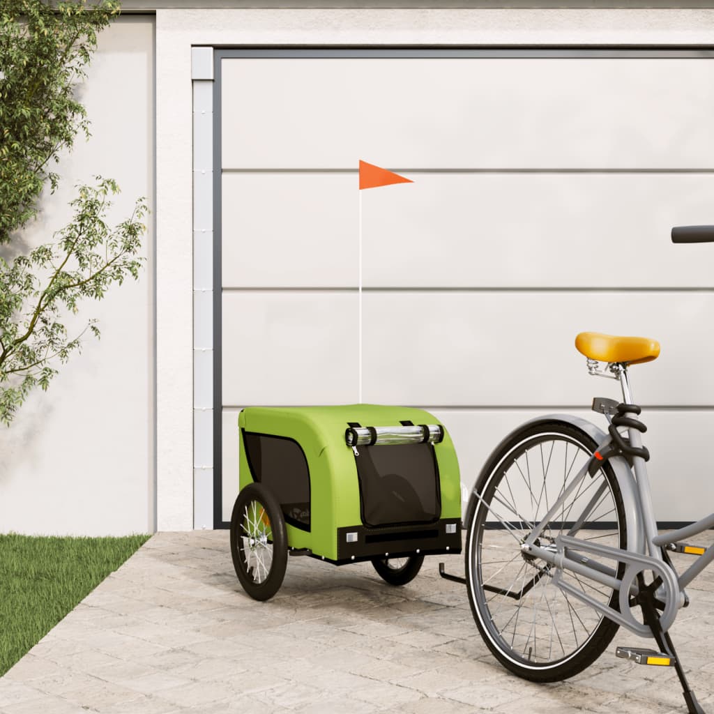 Hondenfietstrailer Oxford Stof En Ijzer En Zwart