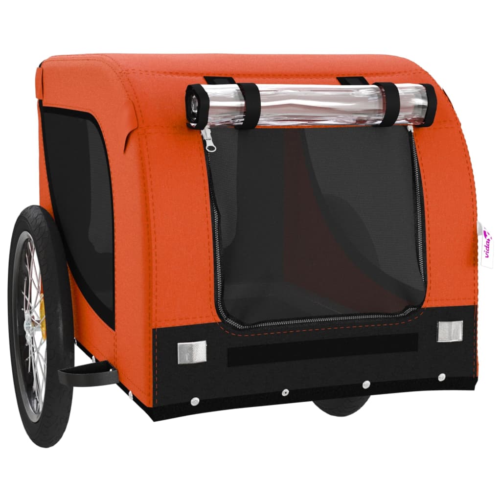 Hondenfietstrailer Oxford Stof En Ijzer En Zwart