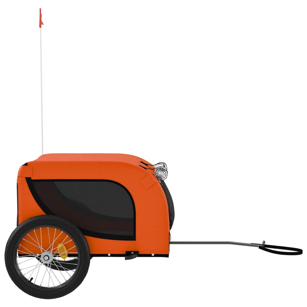 Hondenfietstrailer Oxford Stof En Ijzer En Zwart