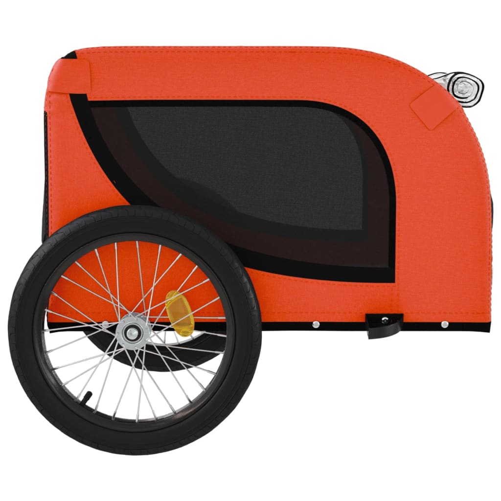 Hondenfietstrailer Oxford Stof En Ijzer En Zwart