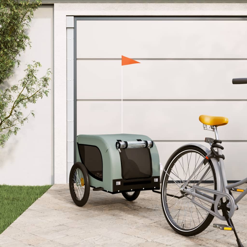 Hondenfietstrailer Oxford Stof En Ijzer En Zwart