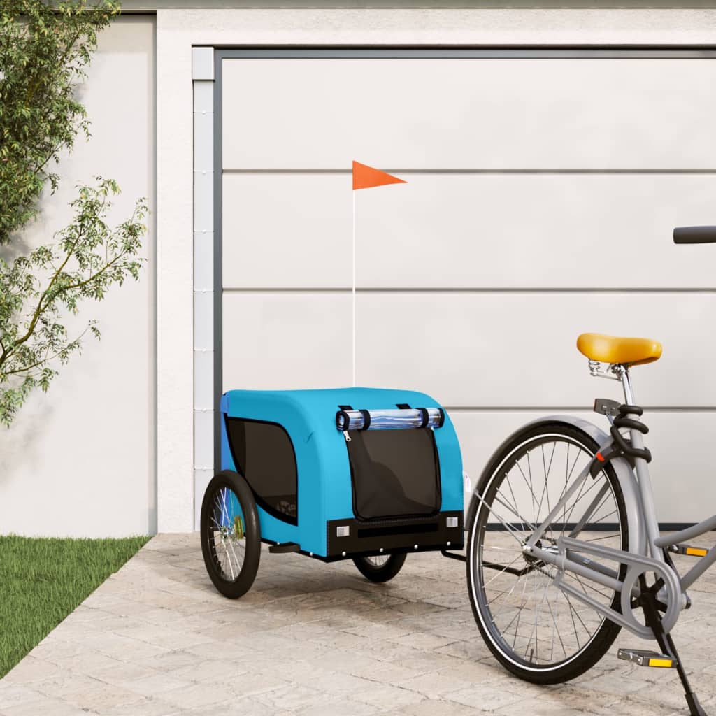 Hondenfietstrailer Oxford Stof En Ijzer En Zwart