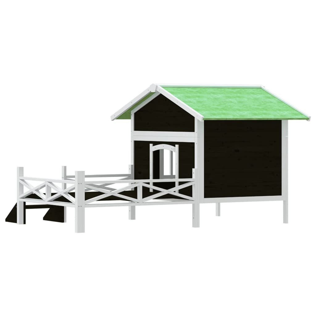 Hondenhok 159X120X88,5 Cm Massief Grenenhout