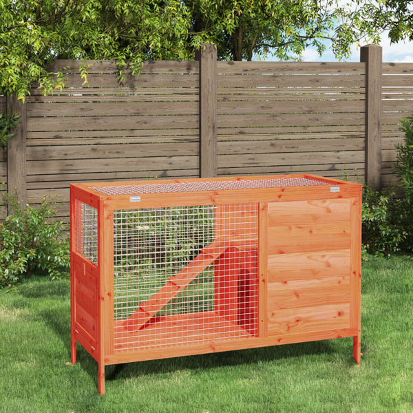 Konijnenhok 103X44X69,5 Cm Massief Grenenhout Kleurig