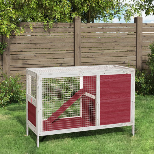 Konijnenhok 103X44X69,5 Cm Massief Grenenhout Kleurig
