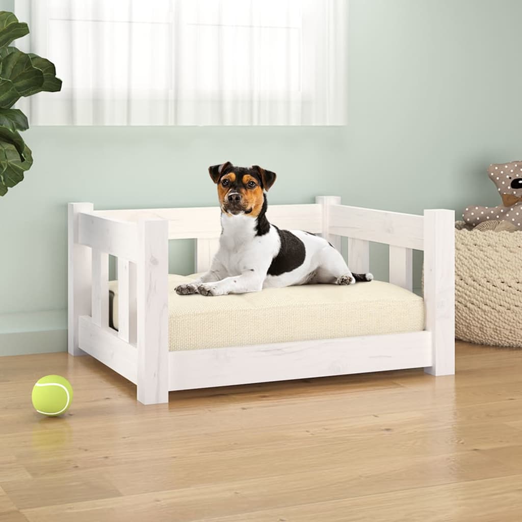 Hondenbed 105,5X75,5X28 Cm Massief Grenenhout