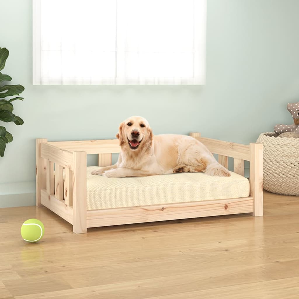 Hondenbed 105,5X75,5X28 Cm Massief Grenenhout
