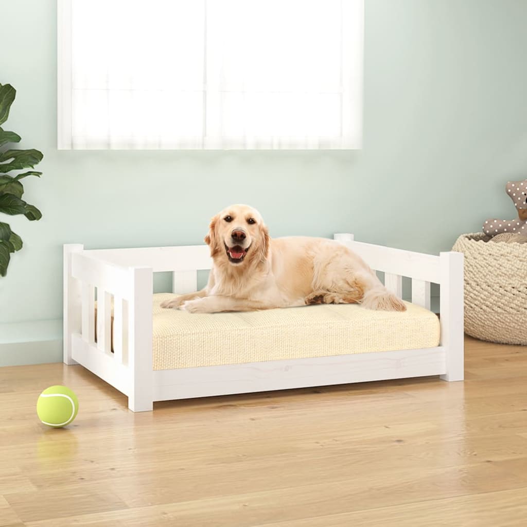 Hondenbed 105,5X75,5X28 Cm Massief Grenenhout