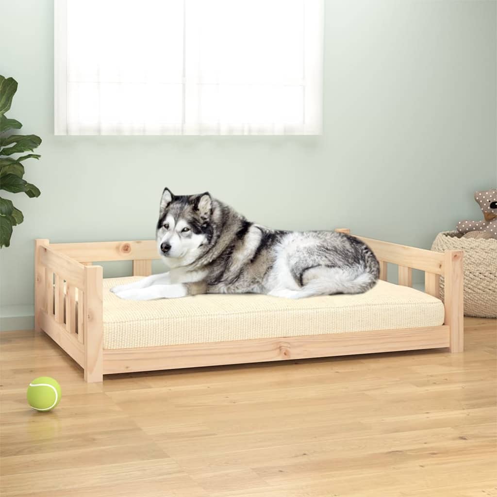Hondenbed 105,5X75,5X28 Cm Massief Grenenhout