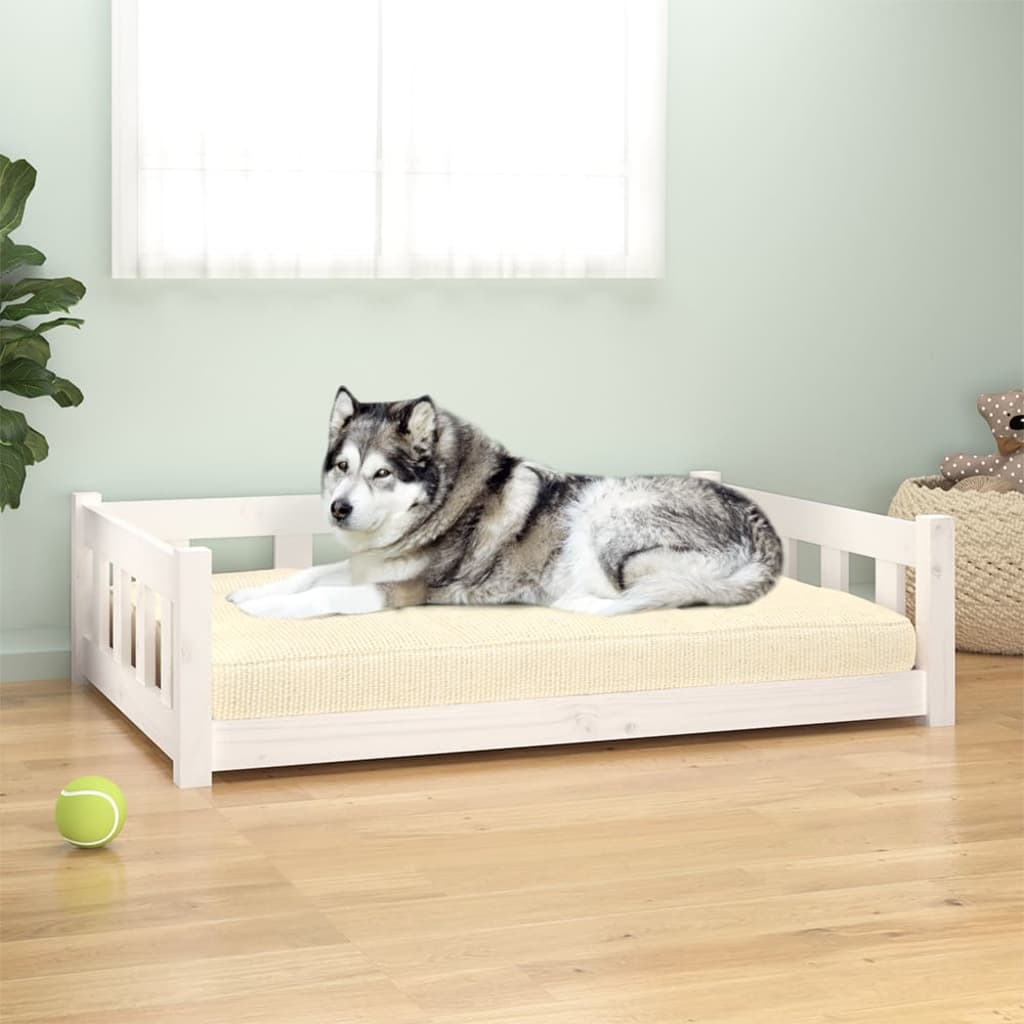 Hondenbed 105,5X75,5X28 Cm Massief Grenenhout