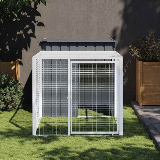 Kippenhok Met Ren Gegalvaniseerd Staal