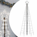 Led-Kerstboom Met Spikes 220 Led's Koud Wit Koudwit