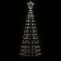 Led-Kerstboom Met Spikes 220 Led's Koud Wit Koudwit