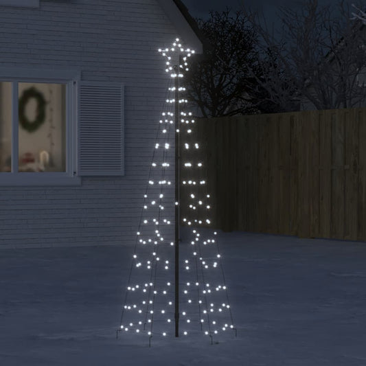 Led-Kerstboom Met Spikes 220 Led's Koud Wit Koudwit