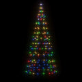 Led-Kerstboom Op Vlaggenmast 200 Leds Kleurrijk Multikleur