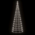 Led-Kerstboom Aan Vlaggenmast 550 Leds Koud Wit Koudwit