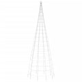 Led-Kerstboom Aan Vlaggenmast 550 Leds Koud Wit Koudwit