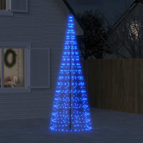 Led-Kerstboom Aan Vlaggenmast 1534 Leds Blauw
