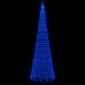 Led-Kerstboom Aan Vlaggenmast 1534 Leds Blauw