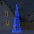 Led-Kerstboom Aan Vlaggenmast 1534 Leds Blauw
