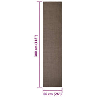 Sisalmat Voor Krabpaal 66X300 Cm Bruin