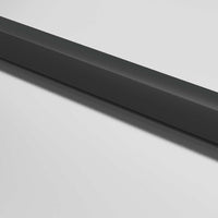 Binnendeur Smal 76X201,5 Cm Gehard Glas En Aluminium Zwart En Mat