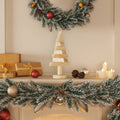 Kerstdecoraties Kerstboom 2 St 30 Cm Massief Grenenhout Naturel (Onafgewerkt)