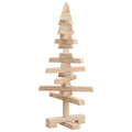 Kerstdecoratie Kerstboom Massief Grenenhout Naturel (Onafgewerkt)