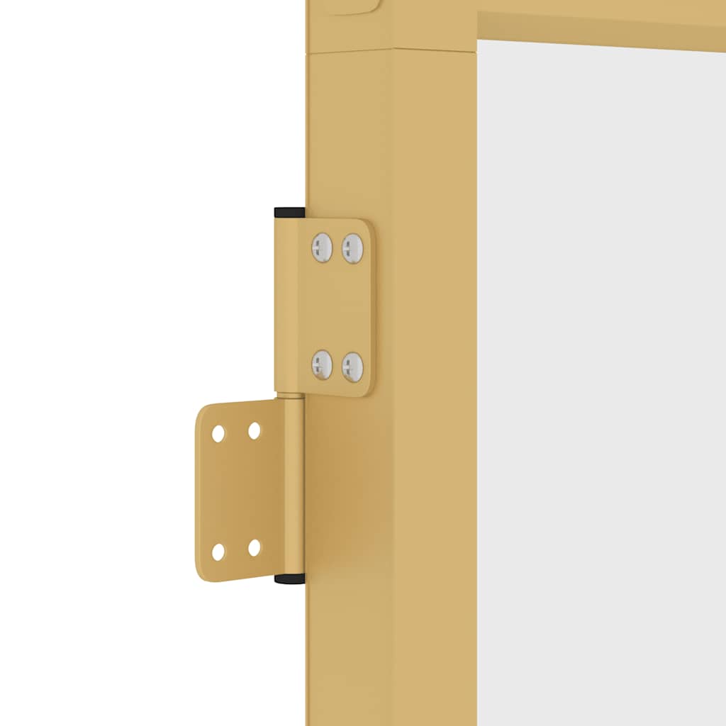 Binnendeur Smal 102,5X201,5 Cm Gehard Glas En Aluminium Goud En Transparant