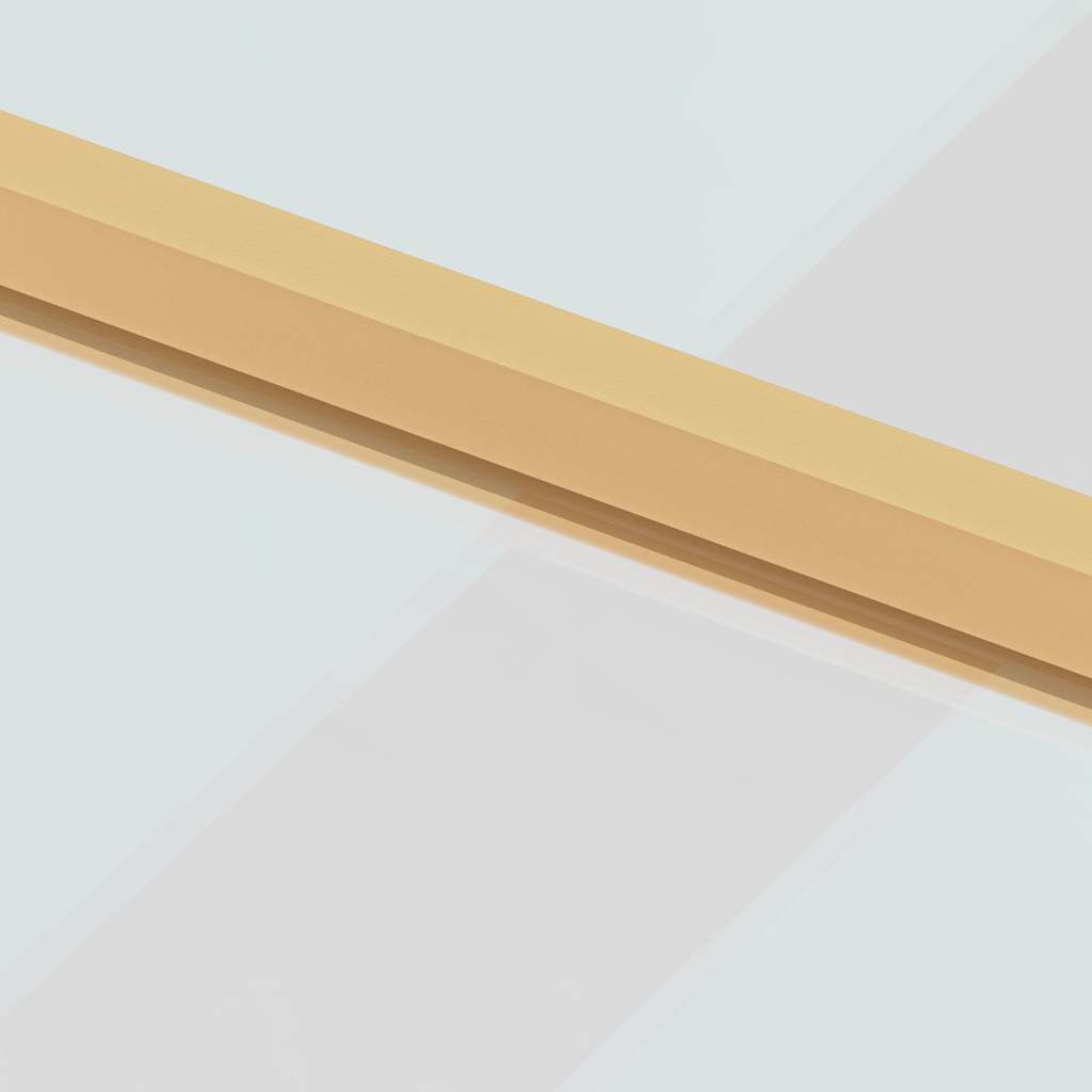 Binnendeur Smal 102,5X201,5 Cm Gehard Glas En Aluminium Goud En Transparant