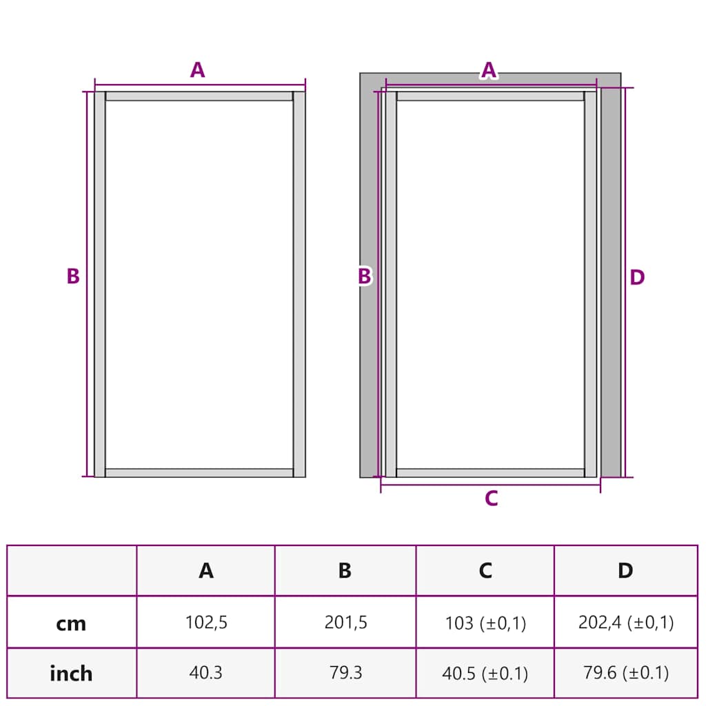 Binnendeur Smal 102,5X201,5 Cm Gehard Glas En Aluminium Goud En Transparant