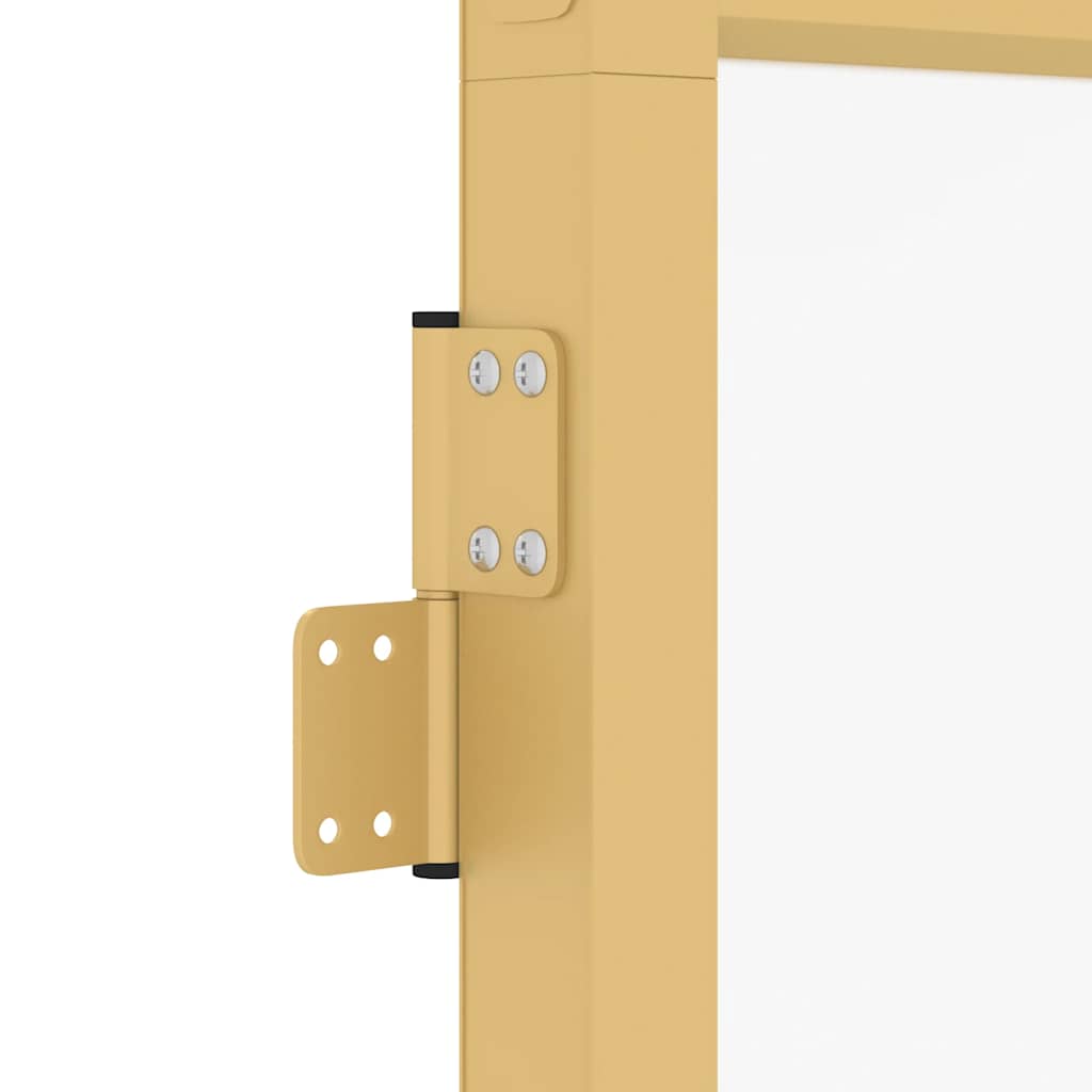 Binnendeur Smal 93X201,5 Cm Gehard Glas En Aluminium Goudkleur Goudkleurig En Mat