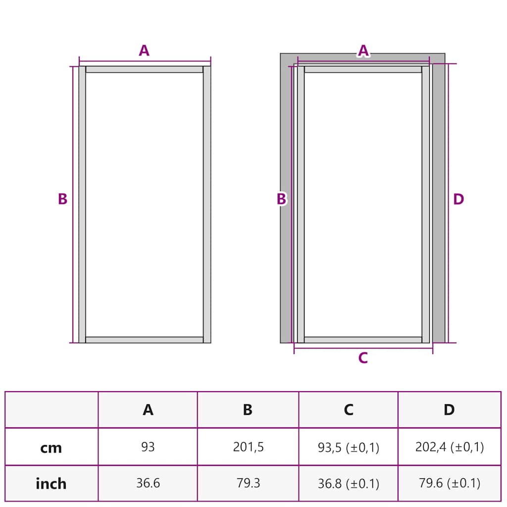 Binnendeur Smal 93X201,5 Cm Gehard Glas En Aluminium Goudkleur Goudkleurig En Mat