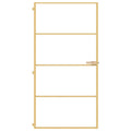 Binnendeur Smal 102,5X201,5 Cm Gehard Glas En Aluminium Goud Goudkleurig En Mat