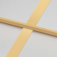 Binnendeur Smal 93X201,5 Cm Gehard Glas En Aluminium Goudkleur Goudkleurig En Mat