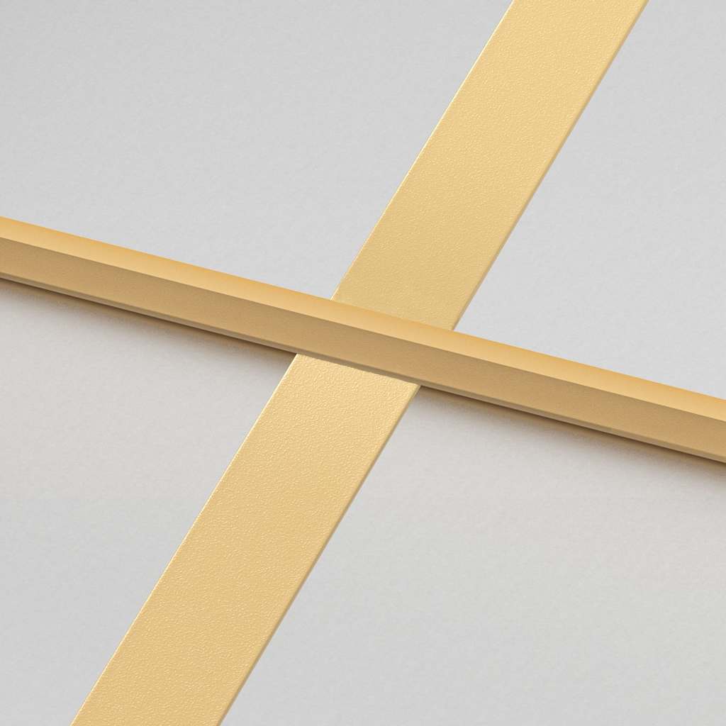 Binnendeur Smal 93X201,5 Cm Gehard Glas En Aluminium Goudkleur Goudkleurig En Mat